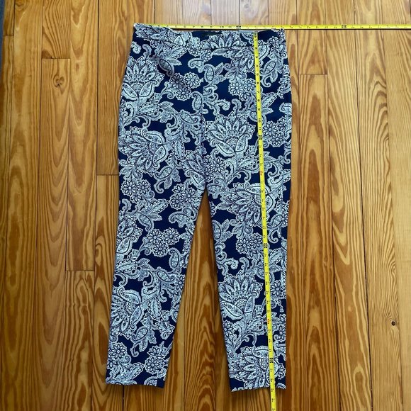 Talbots Chatham Ankle Pants Sz 12 Navy/White NWT - Picture 4 of 13